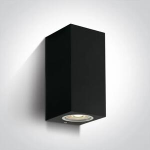 STENSKA SVETILKA 2XGU-10/7W IP65 ČRNA 100x77x70mm DM67426A/B