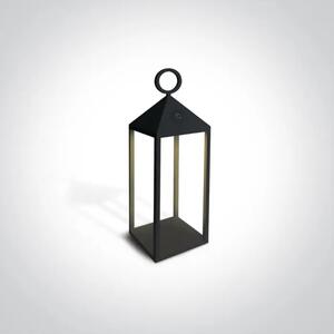 LED TALNA SVETILKA, POLNILNA 3W, WW, IP54, ČRNA DM67462/B/W