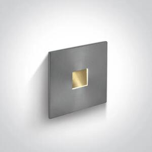 VGRADNA STENSKA SVETILKA LED 1W/3000K/40lm/60°/350mA IP54 SIVA DM68004A/AL/W