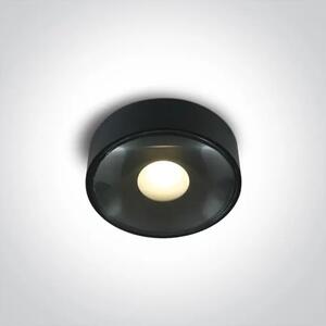 STROPNA SVETILKA LED/6W/480lm/3000K/230V IP65 107mm ČRNA DM67484/B/W