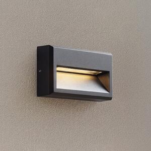 Lucande LED zunanje stensko svetilo Weno, črno, aluminij, IP65, Črna, Aluminij, Sodobni, Stenska vtičnica spodaj