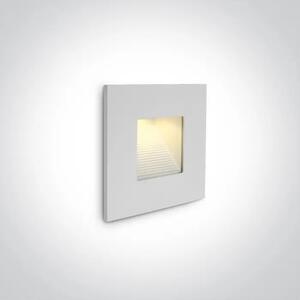 VGRADNA STENSKA SVETILKA LED 1W/80lM/3000K/IP44/85x85mm/BELA DM68006N/W