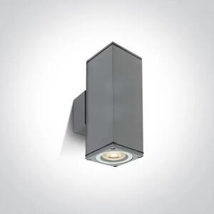 STENSKA SVETILKA 2xGU10 10W IP54 100-240V SIVA DM67426C/G
