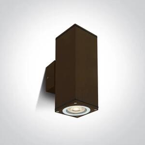 STENSKA SVETILKA 2xGU10 10w IP54 100-240V RUSTIKALNO RJAVA DM67426C/BR