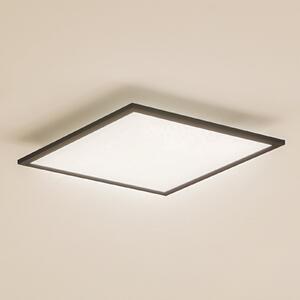 Lindby LED plošča Enhife, črna, 40 x cm, kovinska, 4.000K, Črna, Študija / pisarna, Aluminij, Sodobni