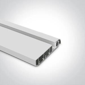 ALUMINIJASTI STENSKI PROFIL 2m 8x16mm Z DIFUZORJEM ZA MLEKO, BEL DM7922/W