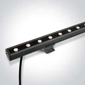 LED STENSKA SVETILKA 24x1W CW 20x60deg LEČA IP66 24V TEMNO SIVA DM7055B/C