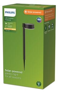 Philips LED solarna luč za osvetlitev talnega trna Vynce, Ø glave 11,2 cm, Črna, Plastika, Sodobni, Zunanji reflektorji / zemeljski trn