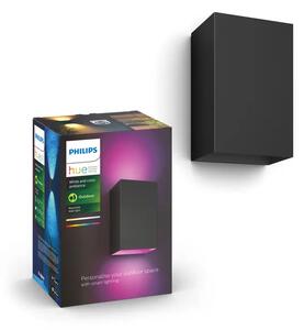 Resonate Hue WACA ZUNANJA STENSKA SVETILKA ČRNA 2x8W RGB 8718696174388