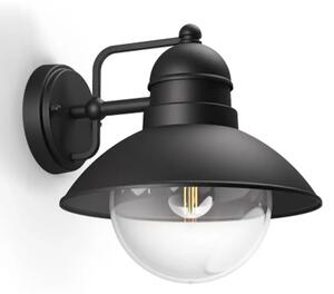 Stenska svetilka Hoverfly PHILIPS 1×E27/60W/230V IP44 ČRNA 8718696156803