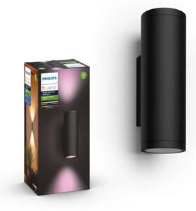 Stenska svetilka PHILIPS HUE WACA EU, črna, 2x 8718696174371