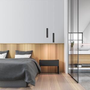 JUST LIGHT. GmbH LED obesna svetilka Attach, črna, železo, zatemnjen, Črna, Dnevna soba / jedilnica, Kovina, Sodobni