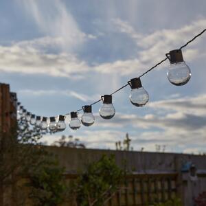 SMART GARDEN LED-sončna svetlobna veriga GloBulb, 40 luči, IP44, Prozorna, Plastika