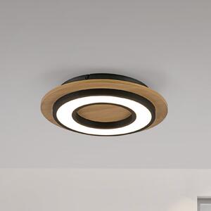 JUST LIGHT. GmbH LED stropna svetilka Tola, okrogla, les, 3.000 K, Les, Dnevna soba / jedilnica, Les, Sodobni