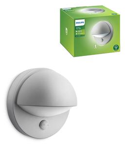 Stenska svetilka PHILIPS JUNE SIVA S SENZORJEM 1x12W 8719514385283