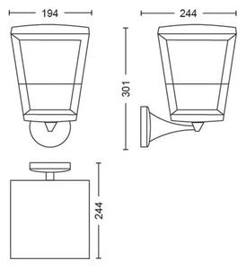 Econic PHILIPS HUE STENSKA SVETILKA ČRNA WACA EU 8718696170571
