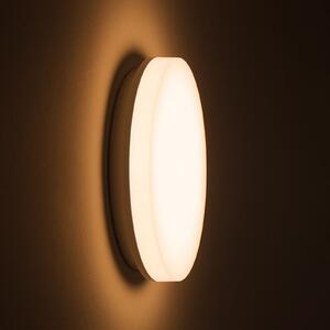 DOTLUX LED stropna svetilka SURFACE, Ø 30 cm, bela, PC, CCT, IP54, Bela, Kopalnica, Plastika