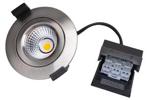 DOTLUX LED-stropna vgradna svetilka CIRCLEminidim iz nerjavečega jekla Ø 8,5 cm, zatemnjen, Kovinska, Kopalnica, Aluminij, Sodobni, Vgreznjeni strop
