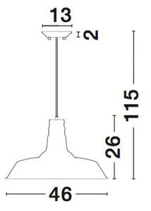 VISEČA SVETILKA OSTERIA E27 /IP20/BELA NL420202