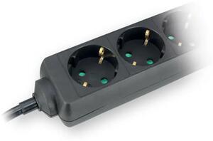 232-521 Petpolna prenosna vtičnica 16 A 250 V ~ 3500 W, črna 3858890447507