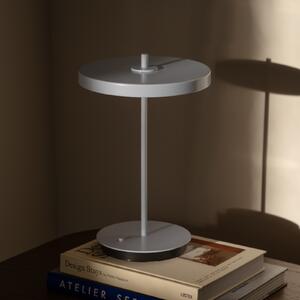 UMAGE Namizna svetilka LED za polnjenje Asteria Move fog grey uni, 31cm, zatemnjen, Siva, Dnevna soba / jedilnica, Kovina, Dizajn