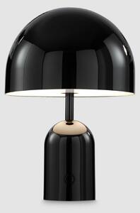 Tom Dixon Akku-namizna svetilka BELL PORTABLE, črna, 28 cm IP44, zatemnjen, Črna, Dnevna soba / jedilnica, Plastika, Dizajn