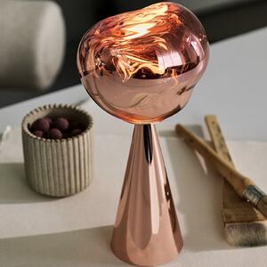 Tom Dixon LED namizna svetilka Melt, bakrena, višina 29 cm, zatemnjen, Bakrena, Plastika, Dizajn