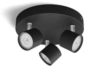 ZVEZDNI STROPNI LED REFLEKTOR črne barve 3x4,5W SELV zatemnitev 8719514435414