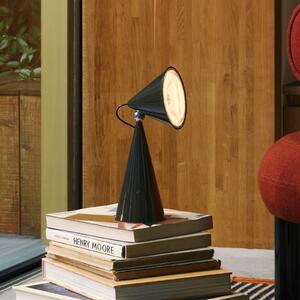 Tom Dixon LED baterijska namizna svetilka Pose, antracitna, višina 25 cm, zatemnjen, Črna, Dnevna soba / jedilnica, Plastika, Dizajn