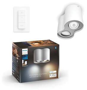 STROPNA SVETILKA Pillar Hue BELA 2x5W 2200-6500K + DALJINSKI UPRAVLJALNIK 8719514338463