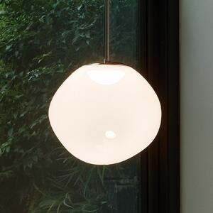 Tom Dixon LED viseča svetilka Melt, Ø 50 cm, opalno/zlata barva, zatemnjen, Bela, Dnevna soba / jedilnica, Plastika, Dizajn