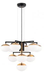 LESTENEC JOSEPHINE 10×E27/LED/230V O73,5 cm ČRN (Kopija) LU1841/6+3+1