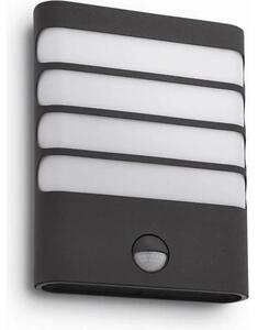 STENSKA SVETILKA RACCOON S SENZORSKIM LED 4W/400lm/2700K/IP44/ANTRACIT 17274/93/16