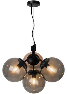 VISEČA SVETILKA IVONA S 4 ROKAVI, ČRNA, E27 IP20 2112153003
