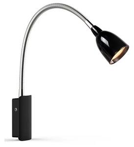 STENSKA SVETILKA TULIPAN ČRNE FIKSNE LED SVETILKE MA105940