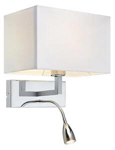 STENSKA SVETILKA SAVOY KROM/BELA E27+LED MA106307
