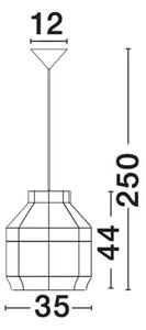 VISEČA SVETILKA MIA E27 /IP20/BAMBUS NL9586596