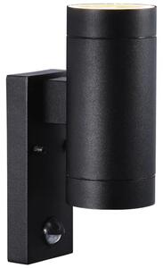 STENSKA SVETILKA TIN MAXI Z DVOJNIM SENZORJEM, ČRNA, GU10 IP54 21519103