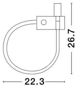 STENSKA SVETILKA GENEVA LED 3 W/3000K/190lm/IP20/ ČRNA NL8126582