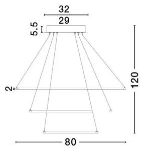 Viseča LED svetilka DEA 130W/3000K/6820lm/DIMM/IP20/MAT BELA NL17222001 D