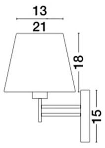 STENSKA SVETILKA LOGAN E27 IP20/KROM BELA NL8126162
