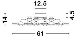 ATOMO STROPNA SVETILKA LED 25W/3000K/1644lm/DIMM/IP20/ ZLATA NL9180610