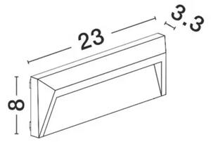 ZUNANJA STENSKA SVETILKA LUTON LED 1,6 W / 3000 K / 212 lm / IP65 / TEMNO SIVA NL8403622