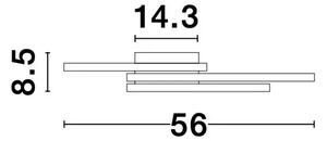 STROPNA SVETILKA BILBAO LED 42W/3000K/2650lm/IP20/ ZLATA NL9500831