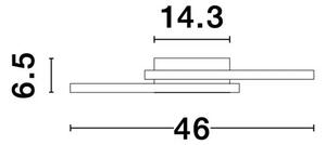 STROPNA SVETILKA BILBAO LED 25W/3000K/1600lm/IP20/ČRNA NL9500822
