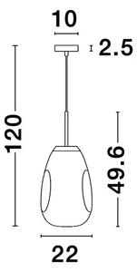 VISEČA SVETILKA LAVA E27 /IP20/BAKER NL9190391