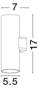 ZUNANJA STENSKA SVETILKA ALP LED 2x10W/3000k/1857lm/IP65/ČRNA NL9010009