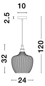 VISEČA SVETILKA LONI E27 /IP20/MAT ČRNO-TEMNO MODRA NL9191243