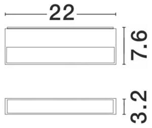 ZUNANJA STENSKA SVETILKA FUNGO LED 12W/3000K/536lm/IP65/BELA NL9027202