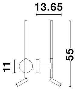 PRIROČNA STENSKA SVETILKA LED 9W/3000K/520lm/IP20/BELA NL9182811